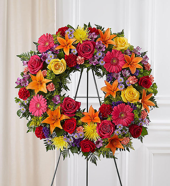 Serene Blessings&trade; Standing Wreath- Bright